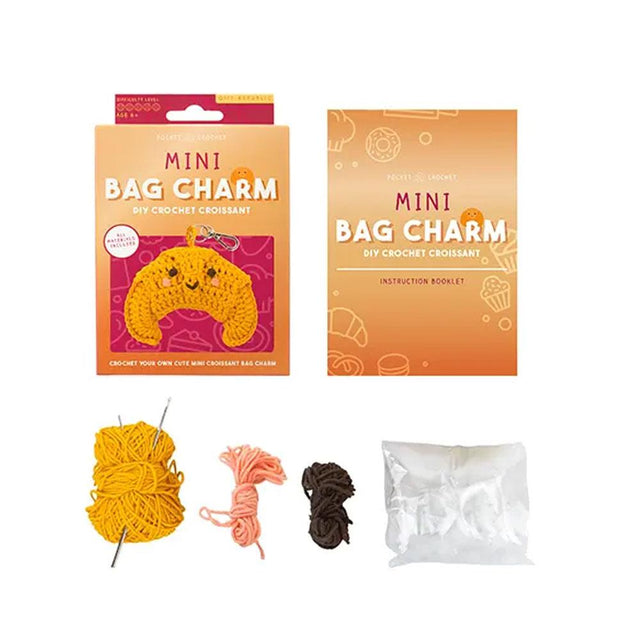 Crochet Croissant Keyring Kit
