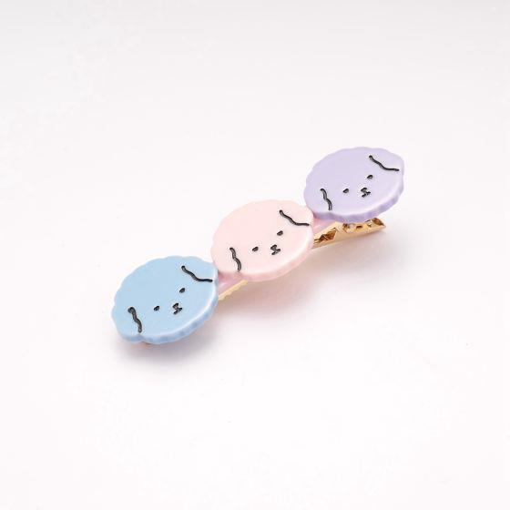 Pastel Blue and Pink Dog Faces Hair Clip