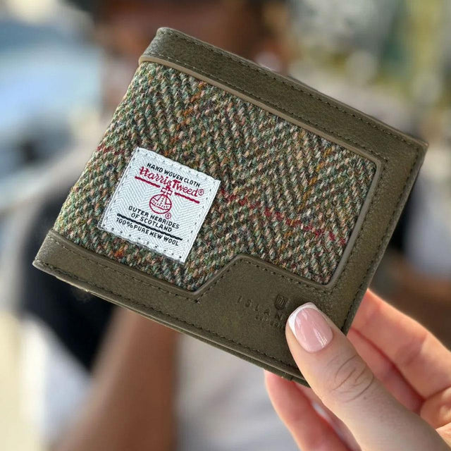 Harris Tweed Chestnut Herringbone Men's Wallet