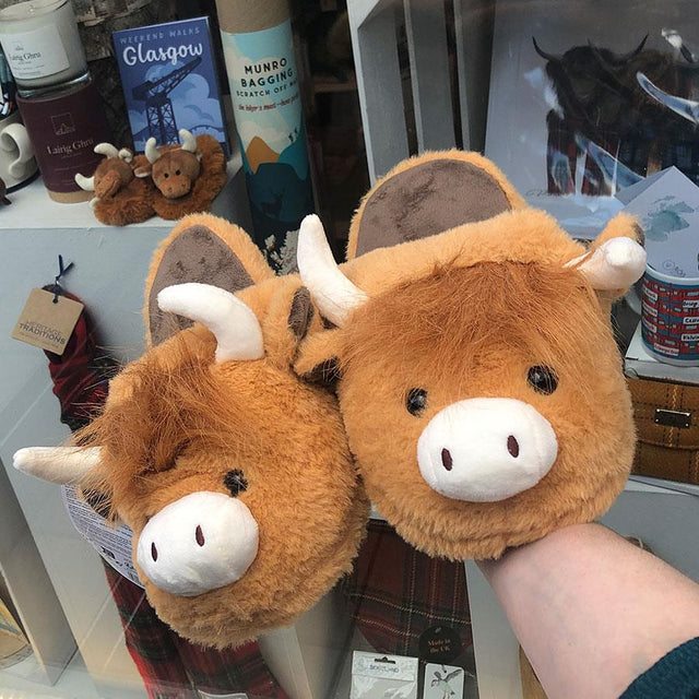 Highland Cow Open Slippers