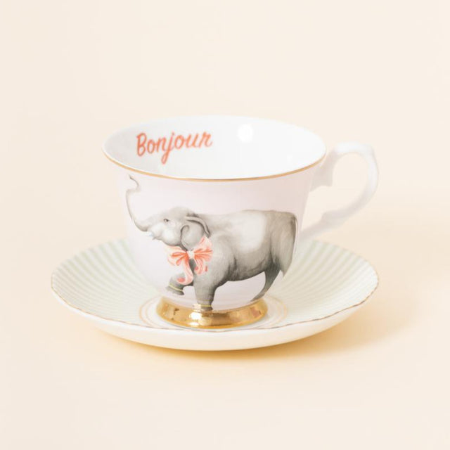 Elephant Tea Cup and Saucer Set