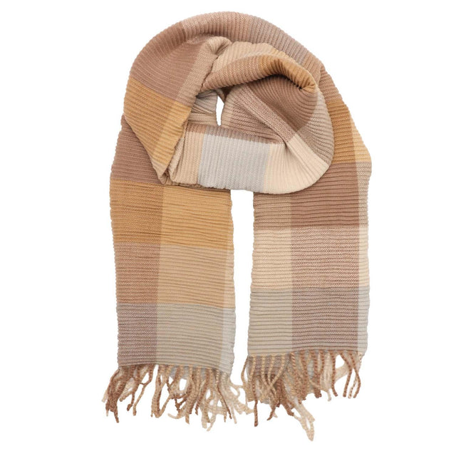 Cream Pleated Scarf