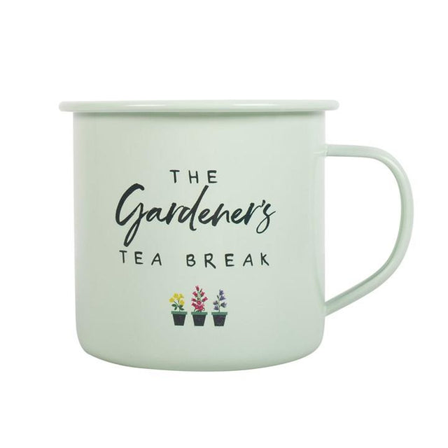 Gardener's Tea Break Metal Enamel Mug