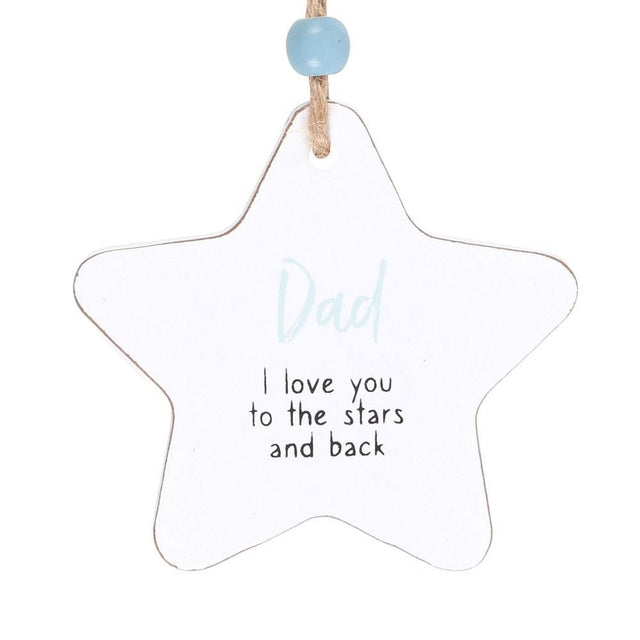 Dad Sentiment Hanging Star Sign
