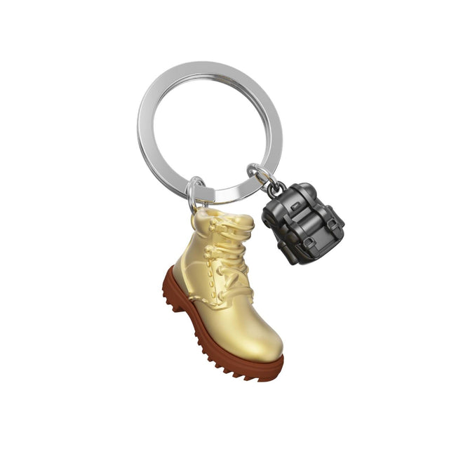 Hiking Boot With Rucksack Keyring
