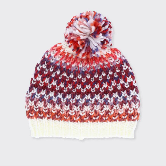 Red & Blue Mix Nicole Bobble Hat