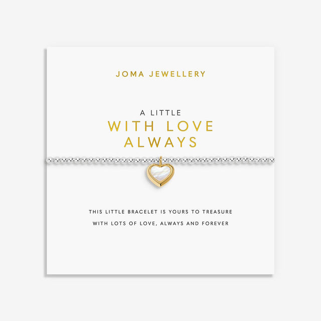 A Little With Love Always Heart Charm Bracelet