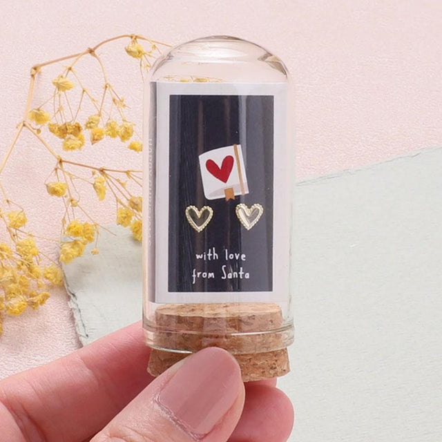 Gold With Love From Santa Heart Earrings
