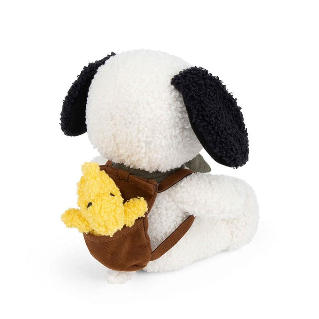 Snoopy with Woodstock in Backpack Soft Toy Back Facing