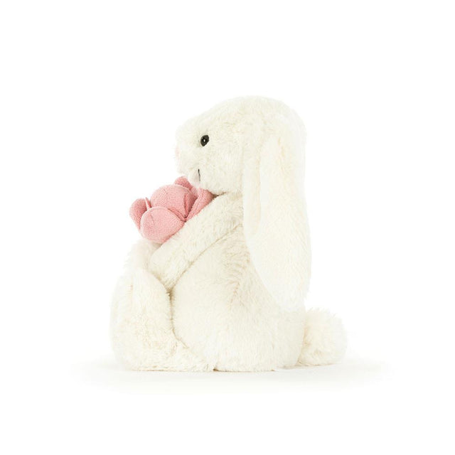 Jellycat Bashful Bunny Peony Soft Toy Side Facing