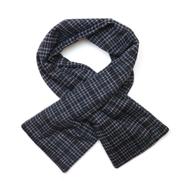 Black Check Pull Through Men's Scarf