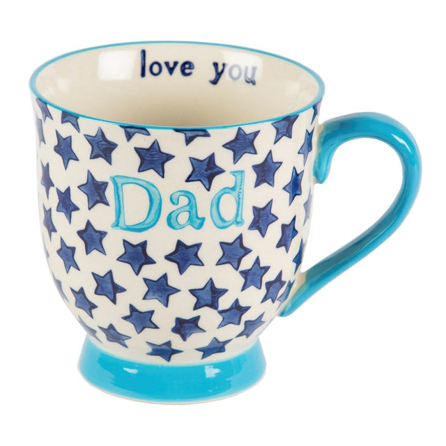 Sass and Belle Bohemian Stars Dad Ceramic Mug Inside View