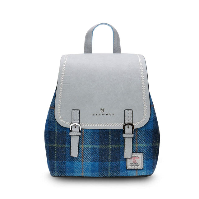 Harris Tweed Blue Tartan Jura Backpack