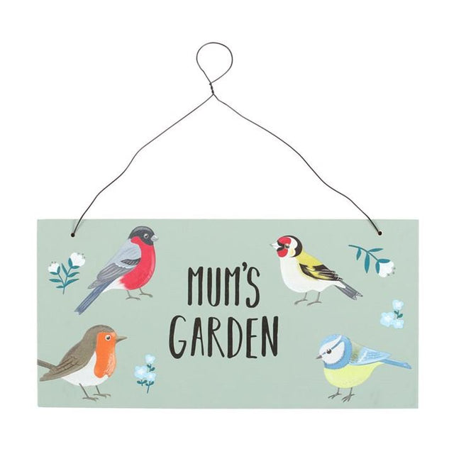 Mum's Garden Birds Hanging Sign