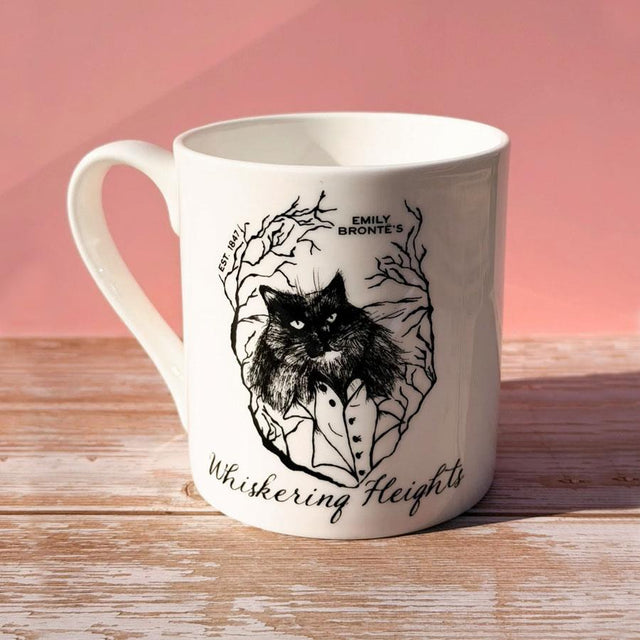 Whiskering Heights Literary Cat Mug