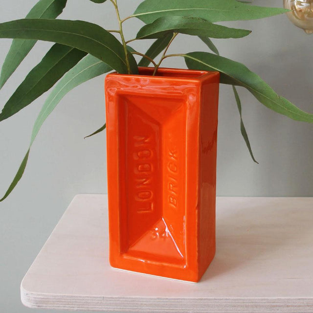 Orange London Brick Vase