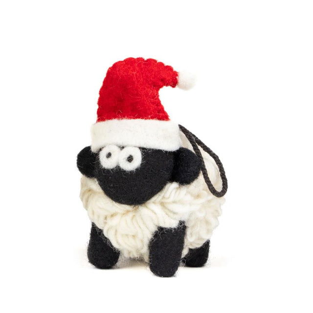 Small Santa Erin Knitwear Sheep Hanging Decoration