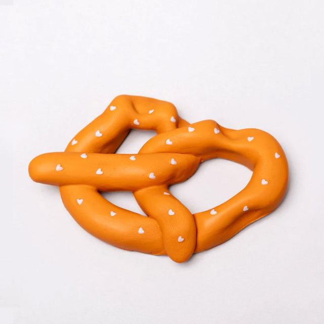 Pretzel Feel Better De-Stress Ball Squeezed