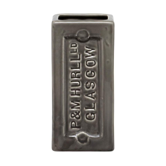 Grey Glasgow Brick Vase front view