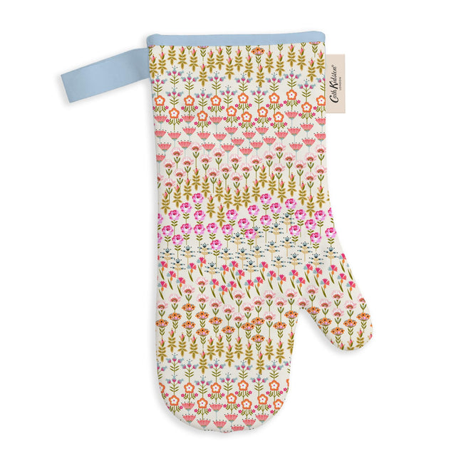 Retro Floral Print Cotton Oven Mitt