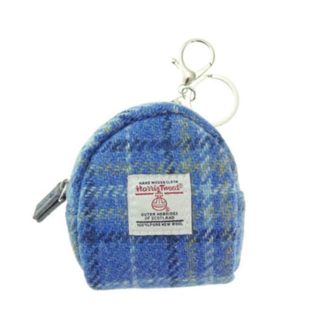 Light Blue Tartan Harris Tweed Micro Bag