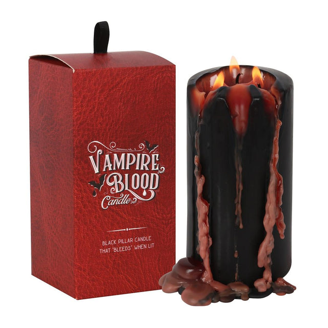 Gothic Vampire Blood Pillar Candle with Box