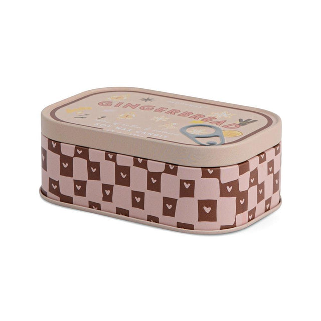 Gingerbread Printed Tin Candle