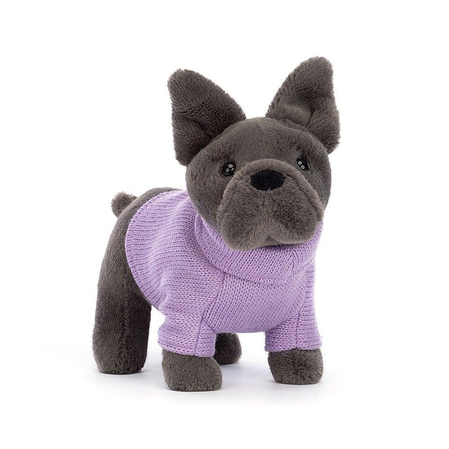 Purple Sweater French Bulldog Soft Toy