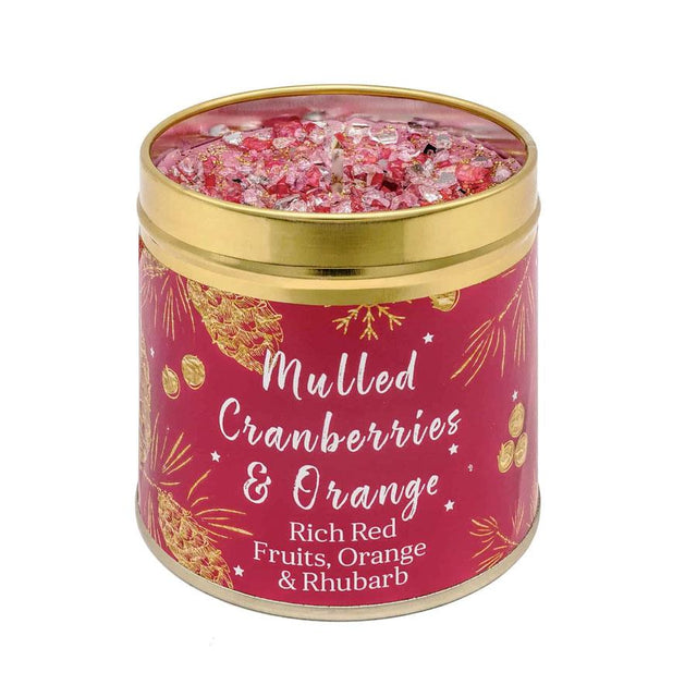 Mulled Cranberries & Orange Tin Candle