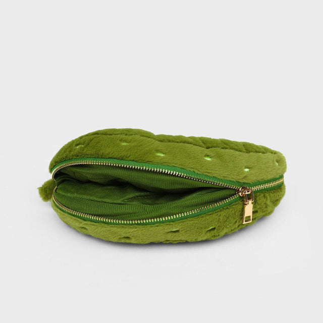 Plush Pickle Zip Pouch