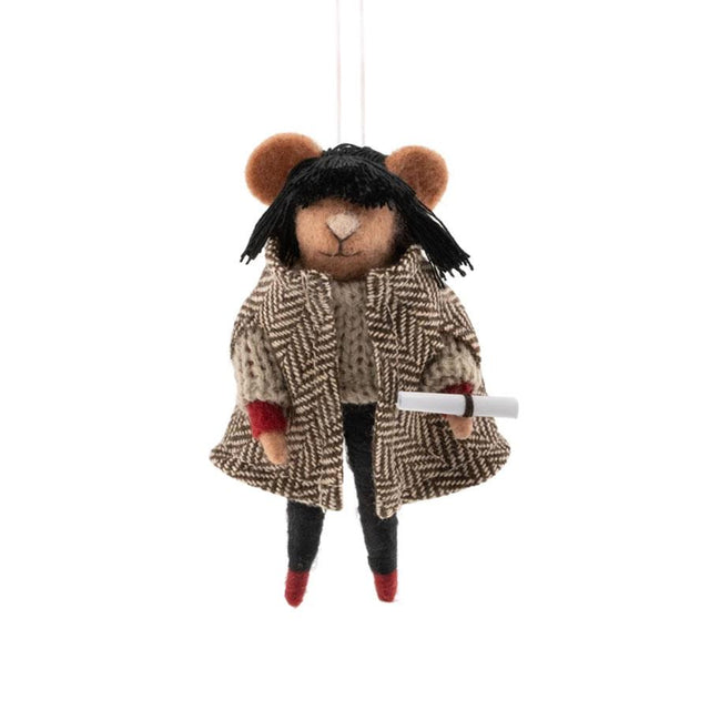 Fringe Hair Style Mouse Felt Decoration
