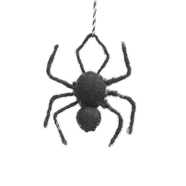 Black Spider Felt Decoration