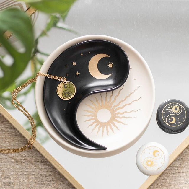 Yin Yang Ceramic Stacking Trinket Dish Set