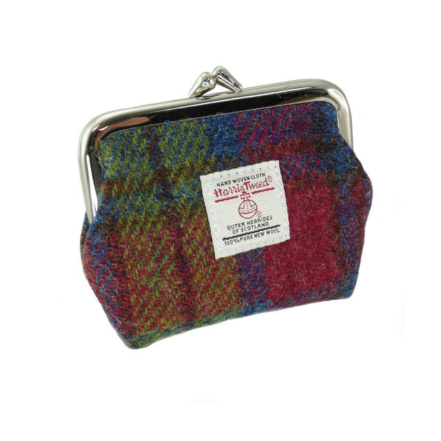 Harris Tweed Eigg Clasp Purse in Multi Colour Tartan