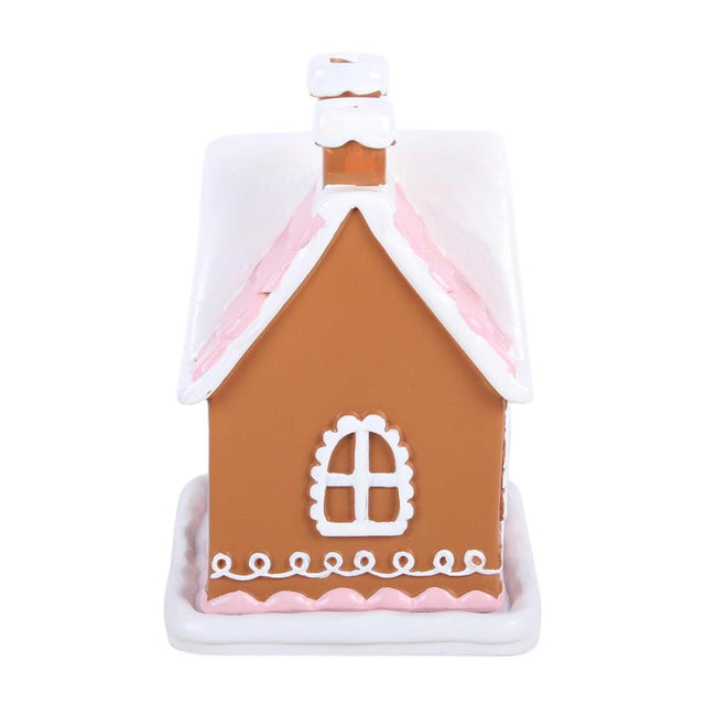 Pink Gingerbread House Incense Cone Burner