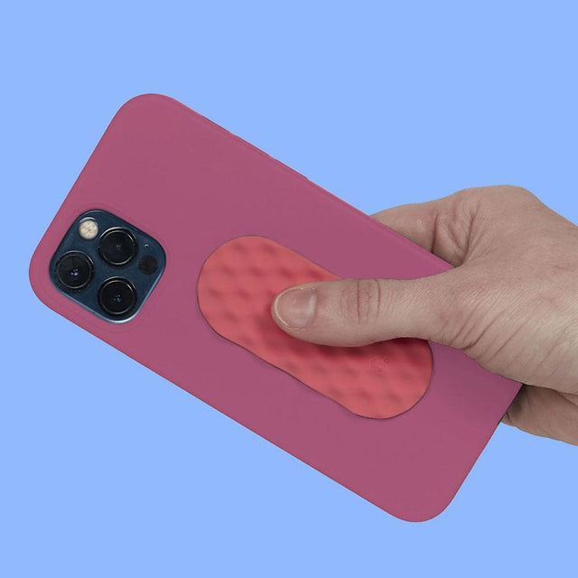 Mesh Pink Slab Oval Silicone Sensory Sticker Close Up