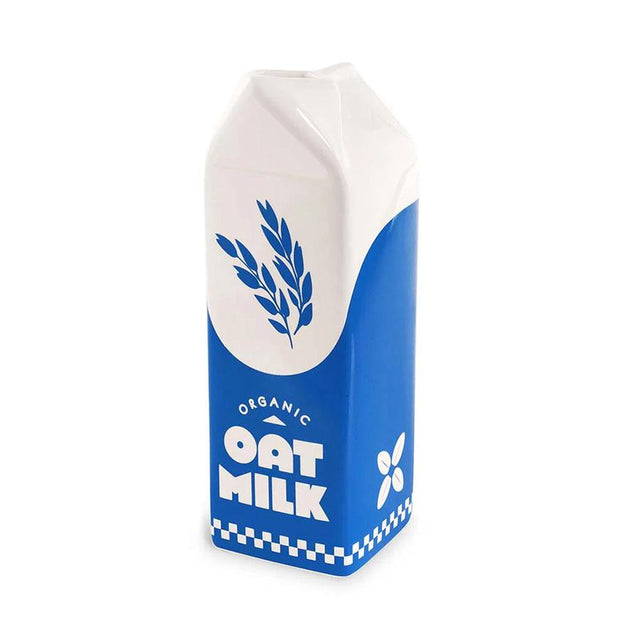 Oat Milk Ceramic Vase on white background