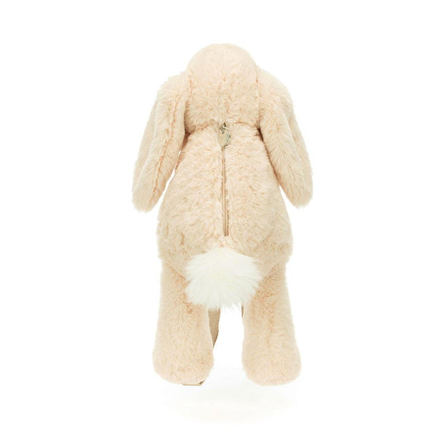 Jellycat Smudge Rabbit Backpack Back View Closed