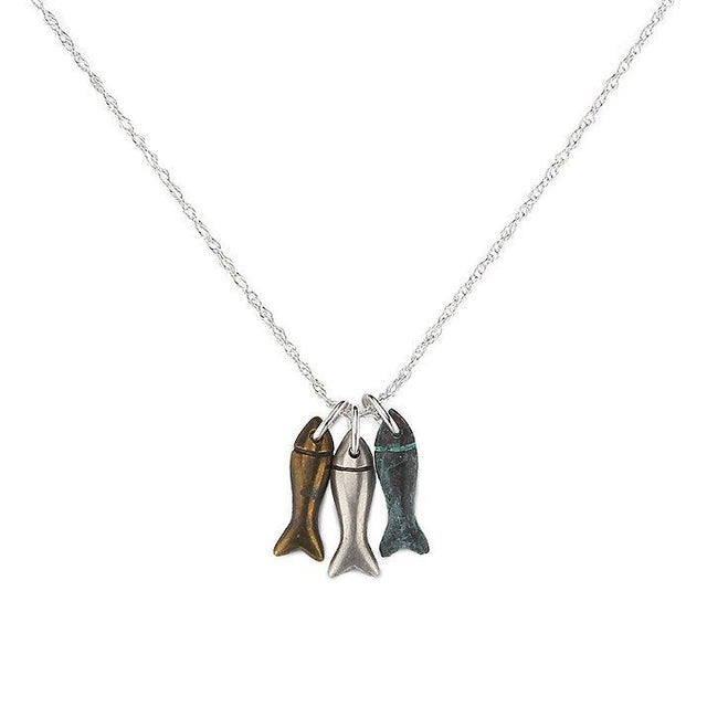 Dinky Fish Silver Pendant Necklace