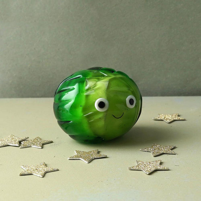 Brussel Sprout Mini Glass Figurine