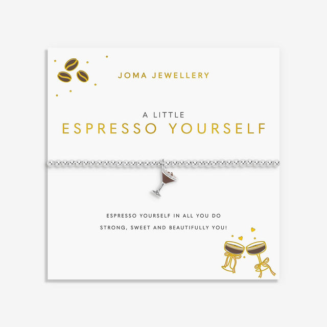 A Little Vibes Espresso Yourself Charm Bracelet
