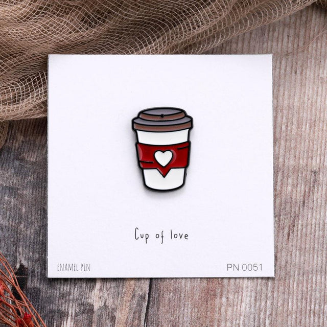 Attic Creations Cup of Love Enamel Pin Badge