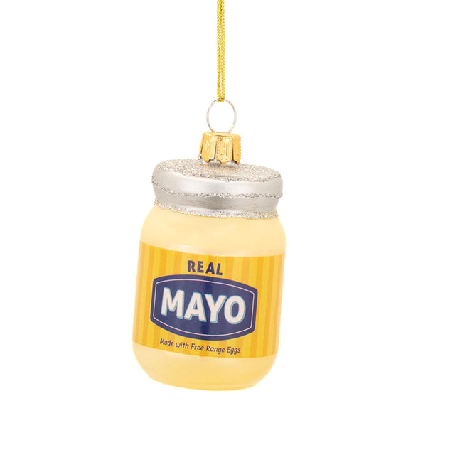 Mayo Jar Glass Christmas Bauble
