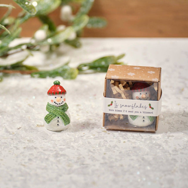 Mini Resin Snowman Ornament