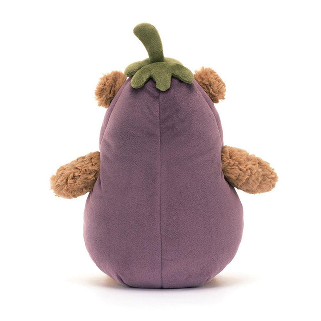 ellycat Bartholomew Bear Aubergine Back View