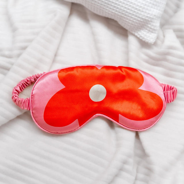 Pink Flower Eye Mask