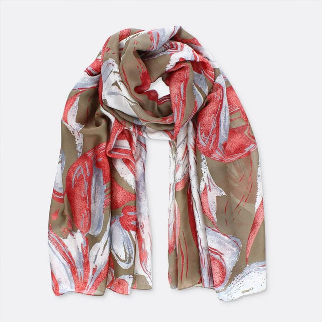 Rust Red Marcella Long Scarf