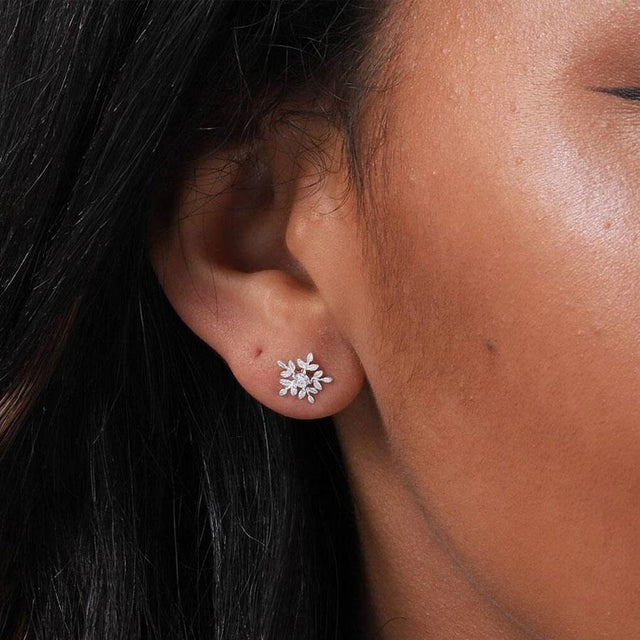 Silver Let It Snow Snowflake Earrings
