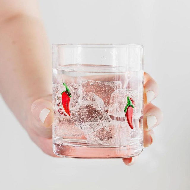 Chilli Pepper Charm Glass Tumbler