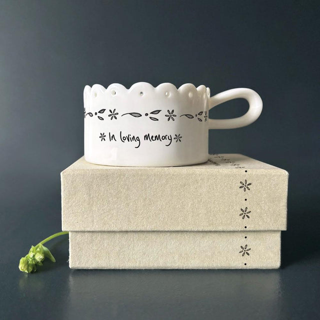 In Loving Memory Handled Tea Light Holder with Gift Box